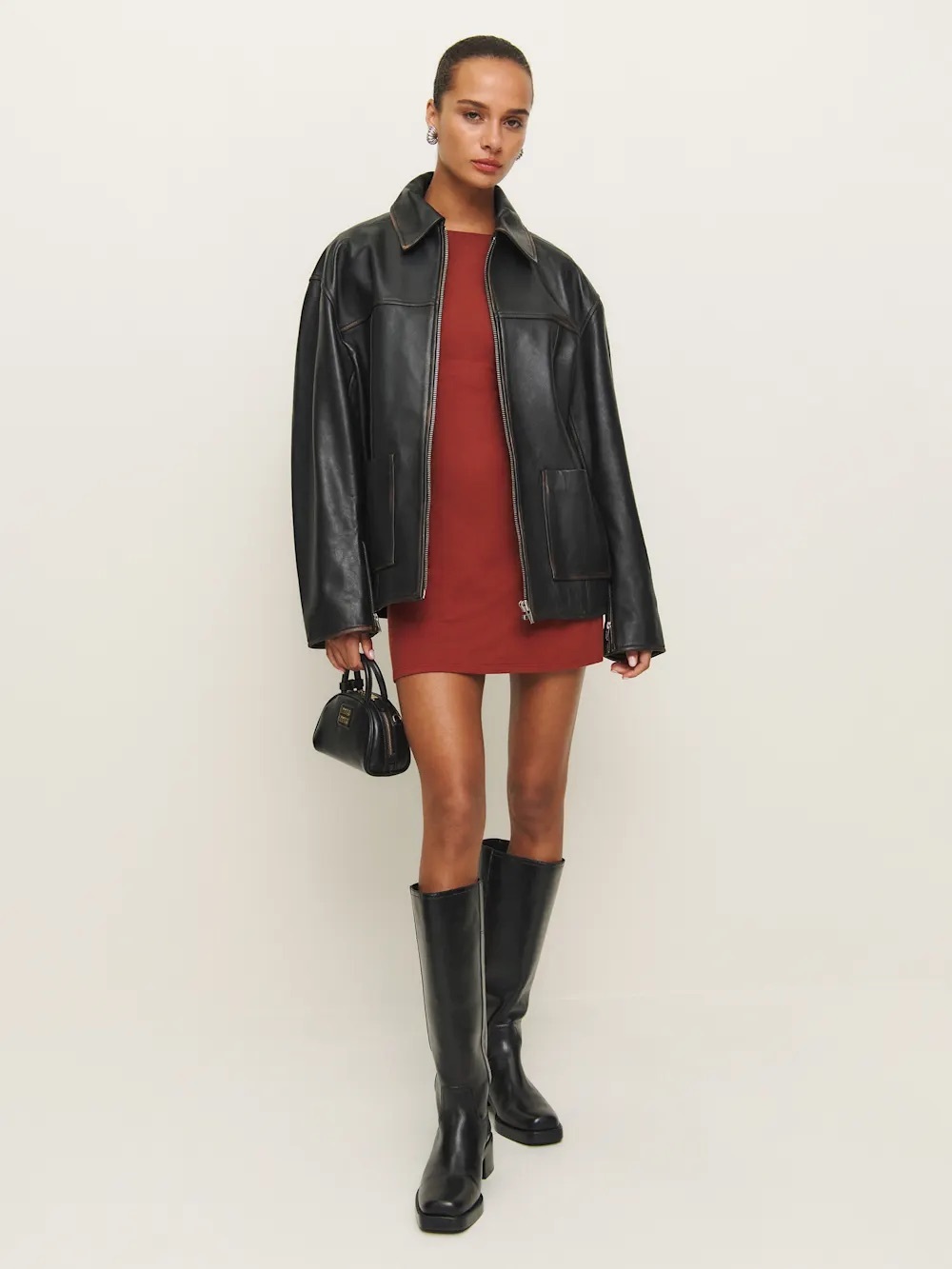 Reformation Veda Bennet Oversized Leather Bomber - Picture 9 of 9